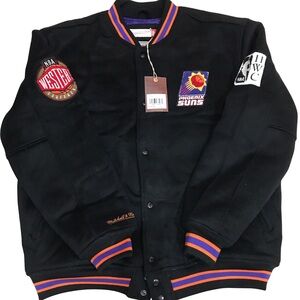 Mitchell & Ness Hardwood Classic NBA Suns Varsity Jacket Black 2XL NWT Ret. $350